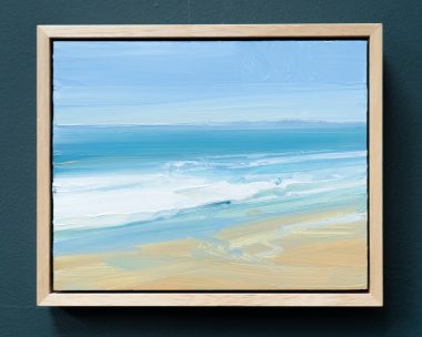 Kaye Maahs Fanore WAW beach strand seascape original oil painting collectable oils on canvas framed beautiful wildflower collectable original piece Ireland Irish gift Kilbaha Gallery